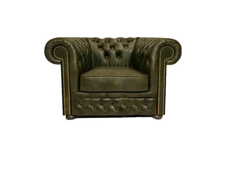 Chesterfield Fotelja First Class Leather | 1-sjedište | Moss Green - Ježdovec, Zagreb