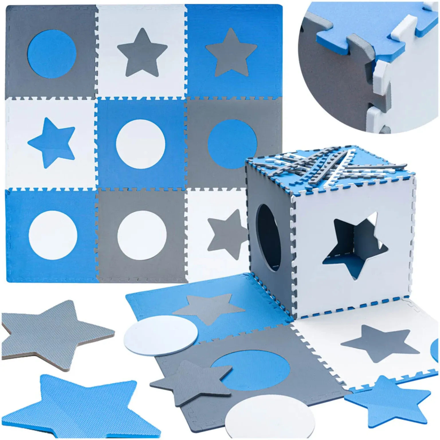 Podloga za bebe puzzle – 9 elemenata, 180×180 cm - Zagreb