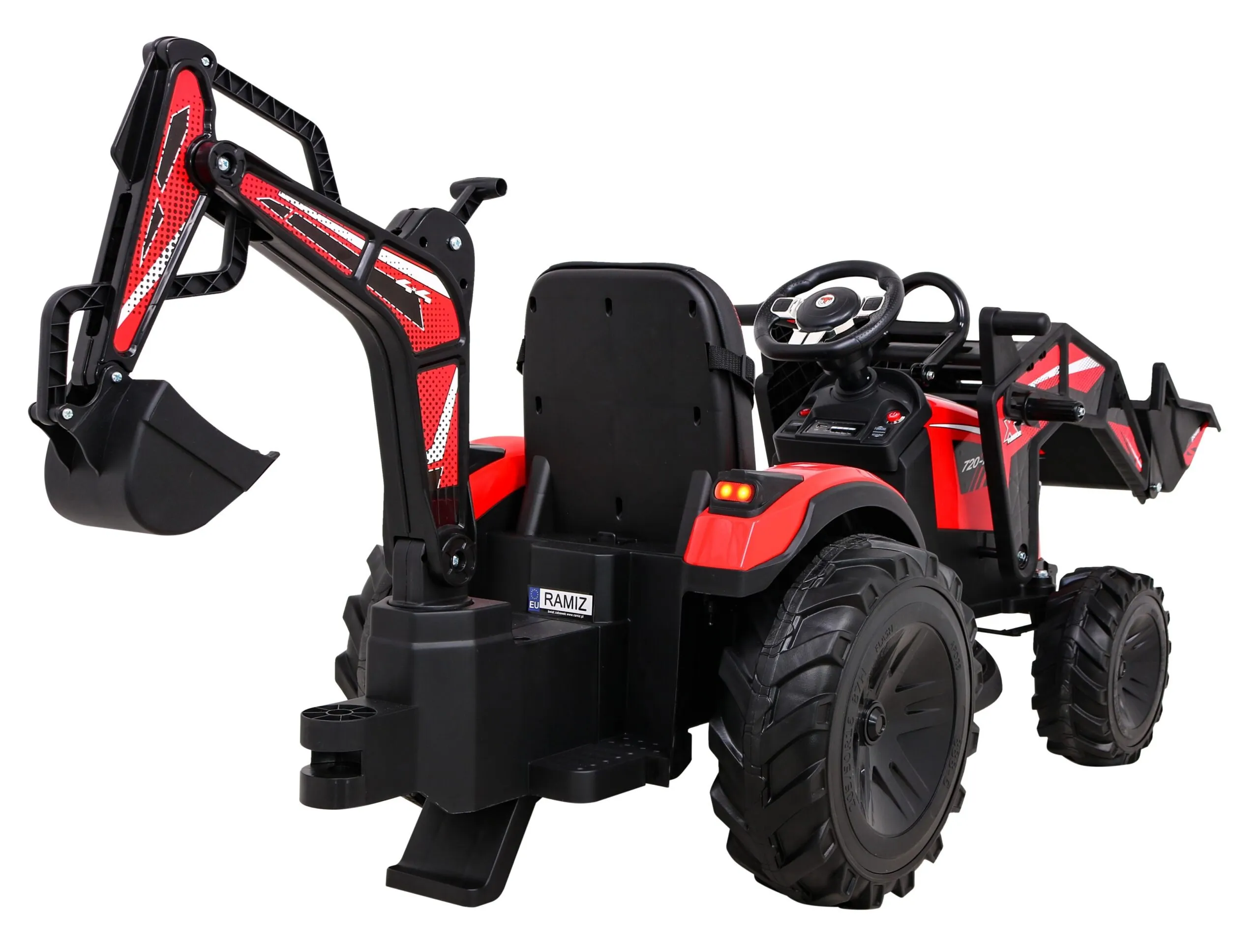 bager na akumulator s prikolicom 720-t 4x4- crveni - slika 10