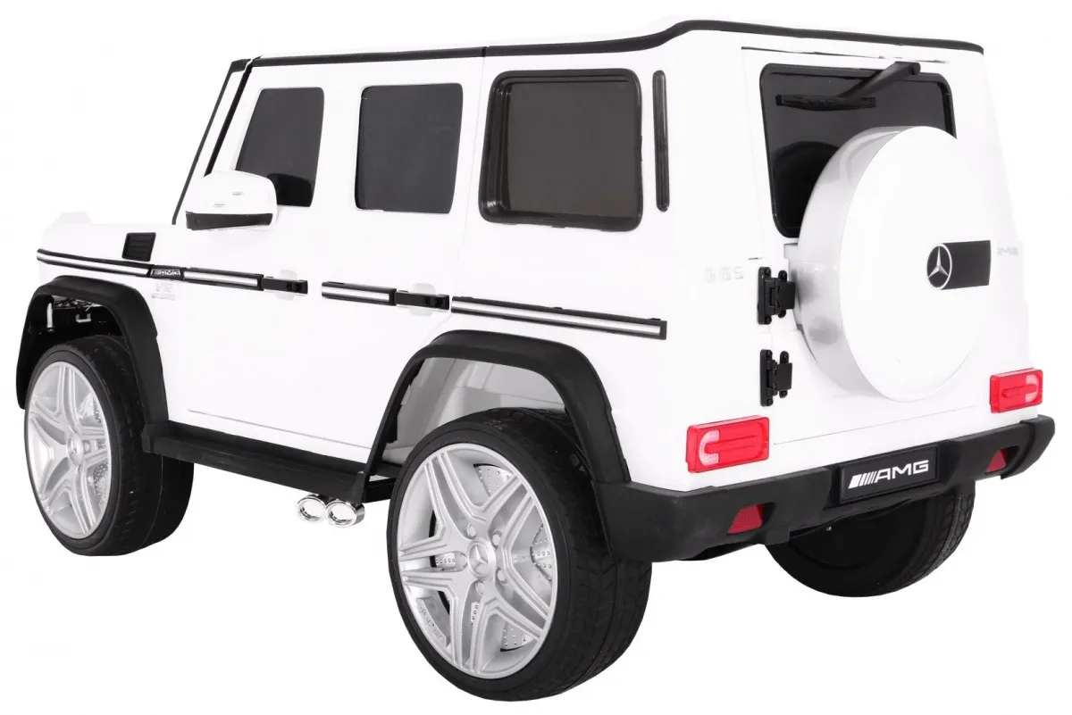 licencirani auto na akumultor mercedes g65 2 4g - bijeli/lakirani - slika 6