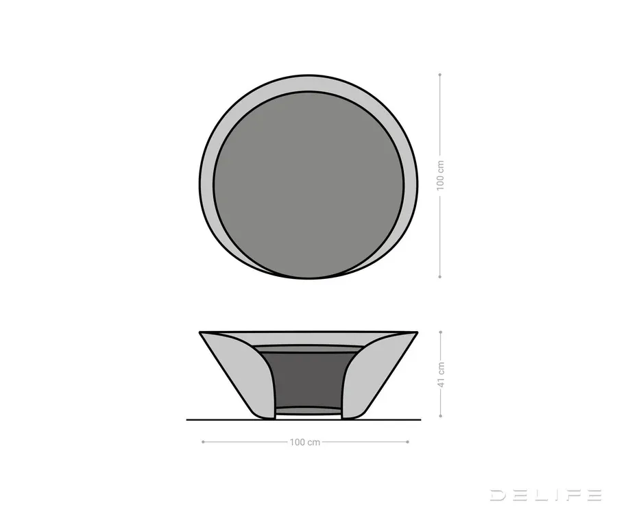 klub stolić skafi 100x40cm, materijal: keramika minas melange - slika 7