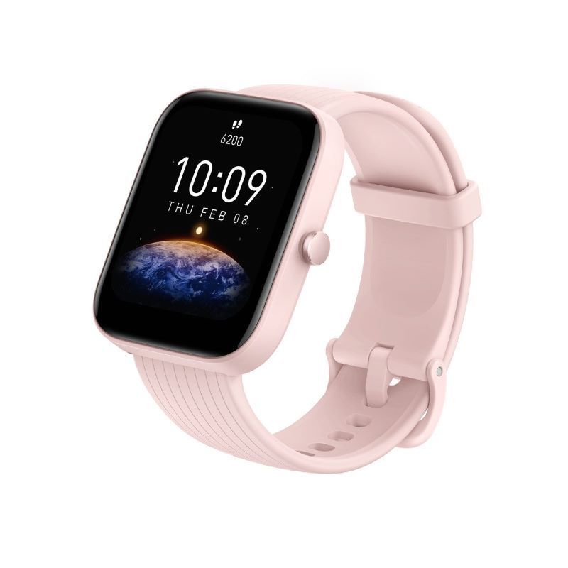 pametni sat amazfit bip 3 pro, pametne obavijesti, rozi - slika 2