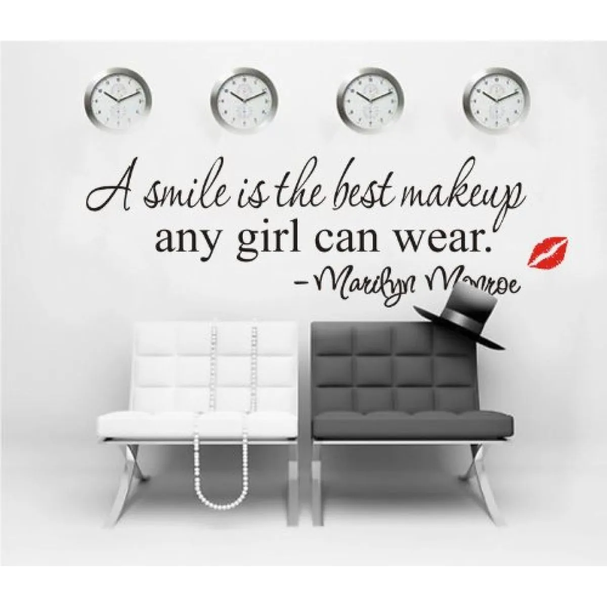 dekorativna zidna naljepnica - a smile is the best makeup... - slika 3