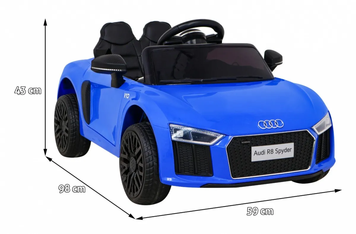 licencirani auto na akumulator audi r8 - plavi - slika 4