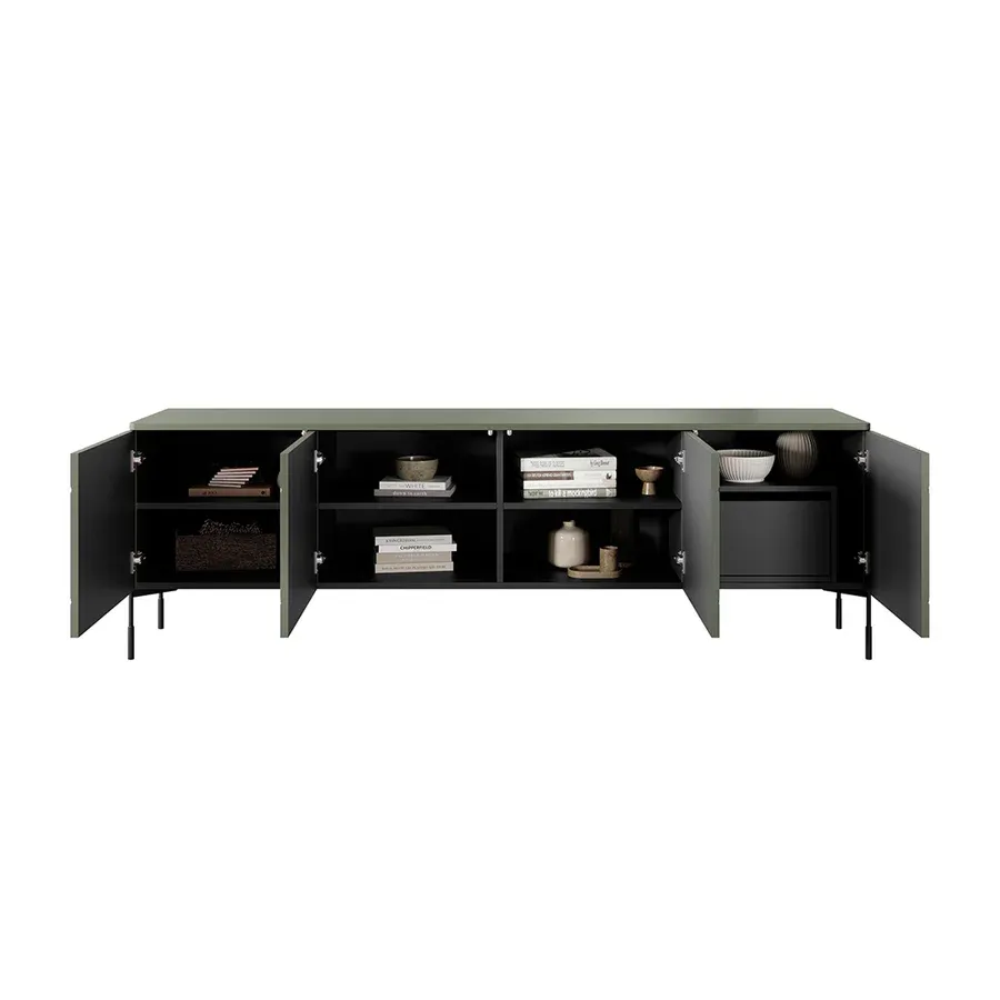 komoda sonatia 200cm, 4 vrata i 1 ladica, materijal: mdf - slika 3