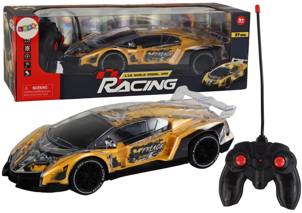 Auto na daljinsko upravljanje RC Sports Car 1:16 - žuti - Mursko Središće