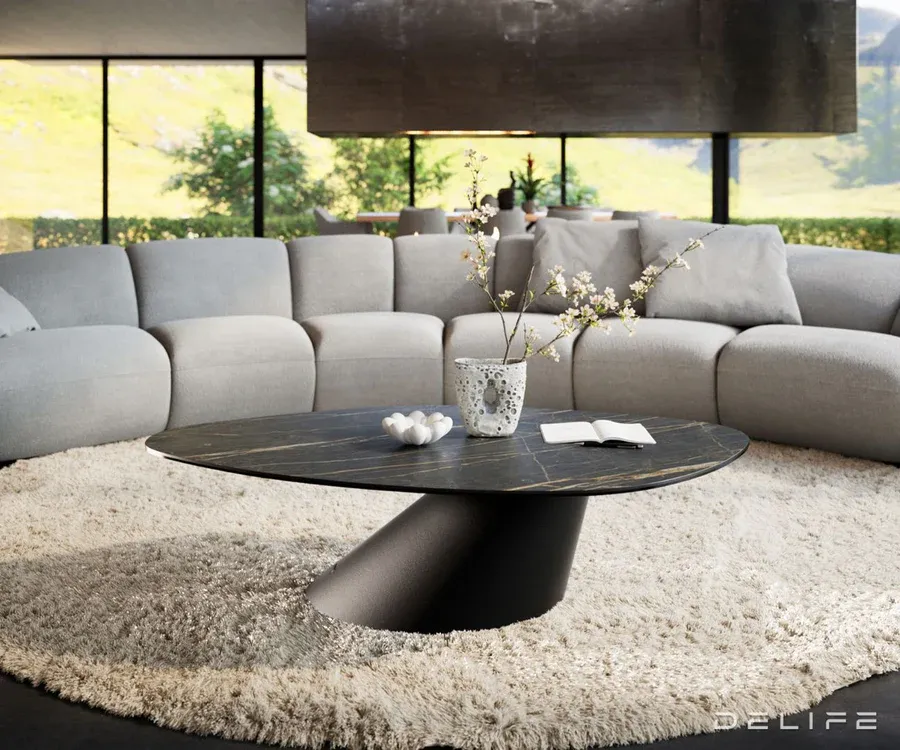 klub stolić edge 140x76cm, materijal: keramika noir desir - slika 2