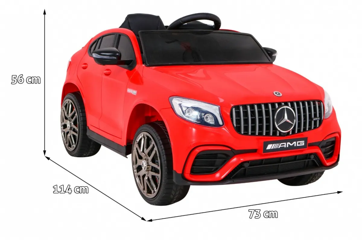 licencirani auto na akumultor mercedes benz glc63s 4x4- crvena - slika 2