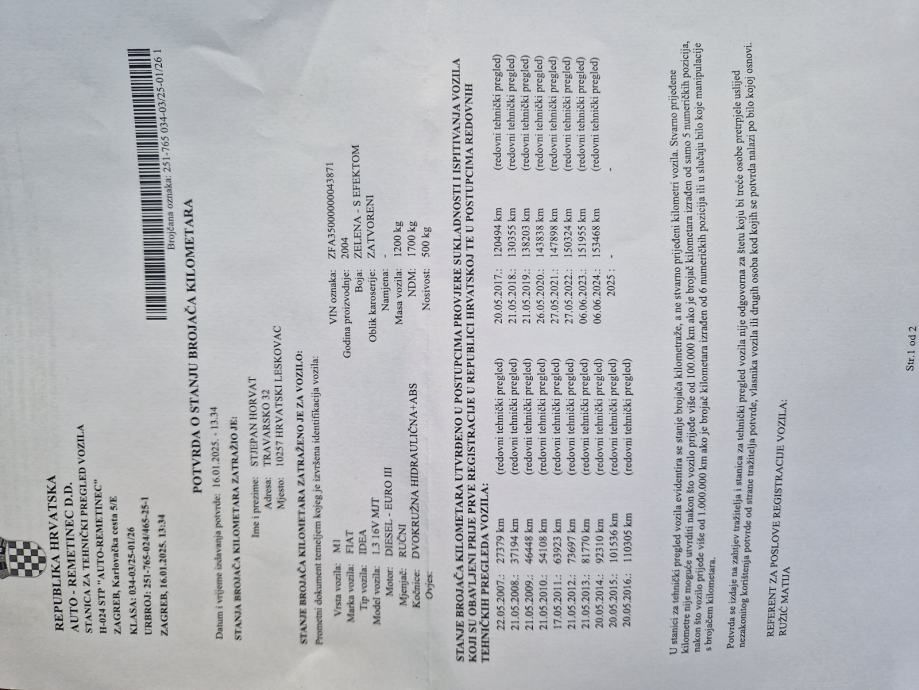 fiat idea 1,3 16v jtd multijet prilika samo 155000 hr 100% ispravan - slika 2