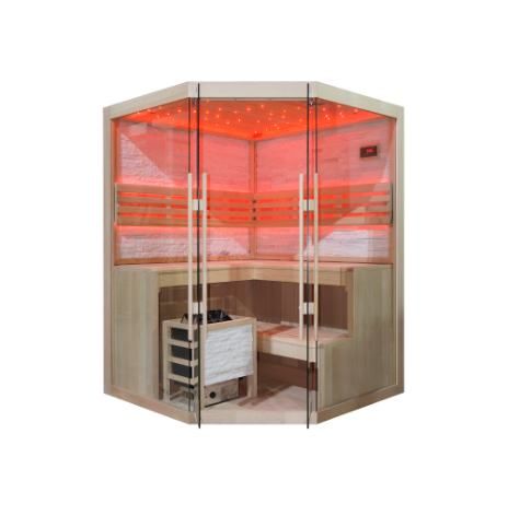 finska sauna – premium – kutna – 1500 x 1500 x 2005 mm - slika 7