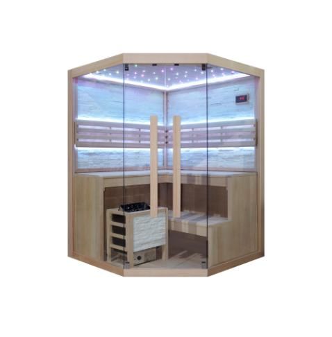 finska sauna – premium – kutna – 1500 x 1500 x 2005 mm - slika 5
