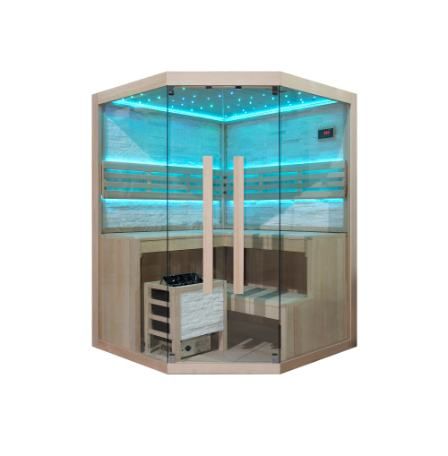 finska sauna – premium – kutna – 1500 x 1500 x 2005 mm - slika 3