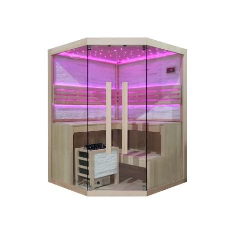 finska sauna – premium – kutna – 1500 x 1500 x 2005 mm - slika 4