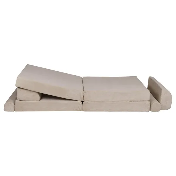 velika slimcord premium sofa - ecru - slika 4