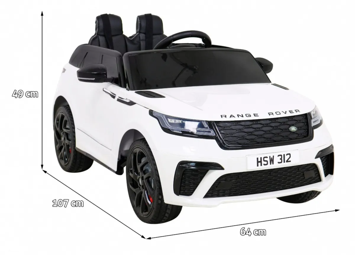 licencirani auto na akumulator range rover velar - bijeli - slika 2