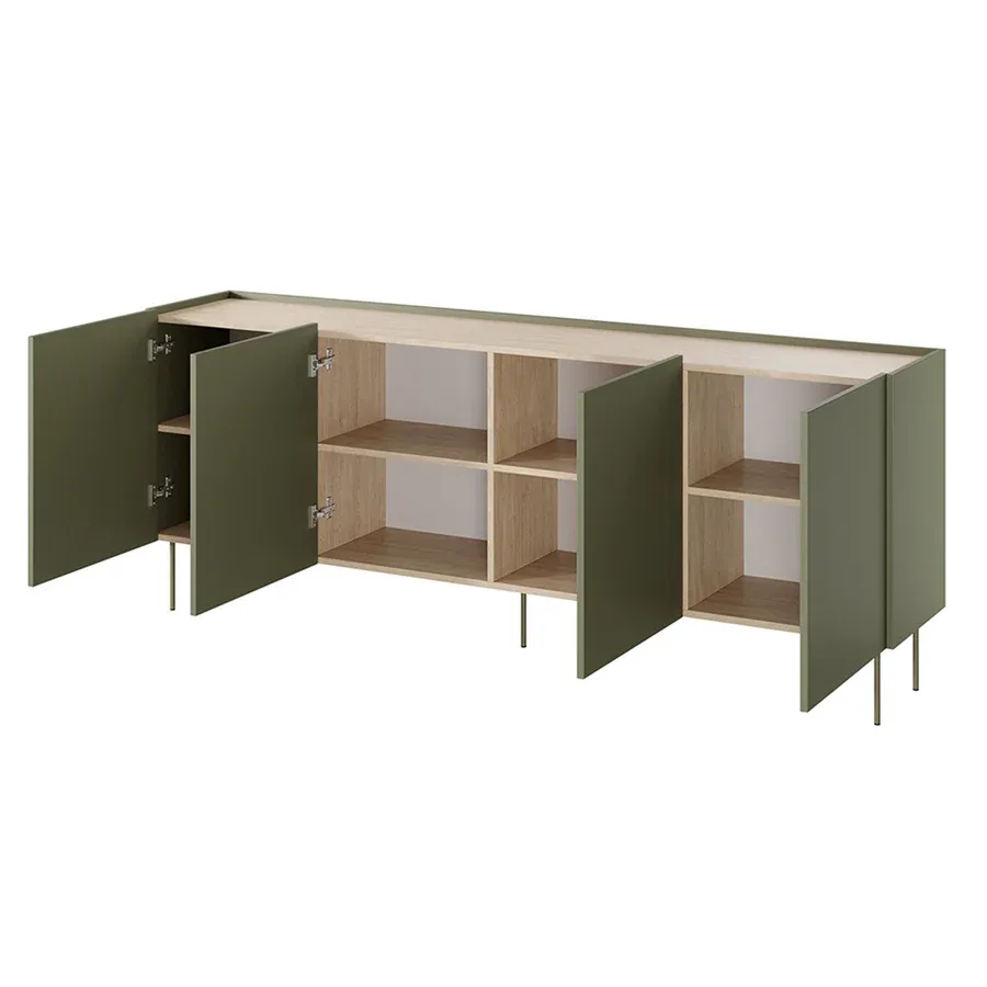 komoda desin 220cm, 4 vrata, materijal: mdf - slika 4