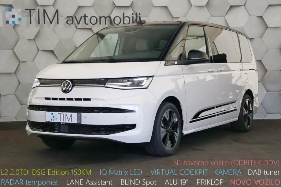 Volkswagen Multivan T7 N1 L2 2.0TDI DSG Edition IQ Matrix VIRTUAL - Beričevo, Dol pri Ljubljani