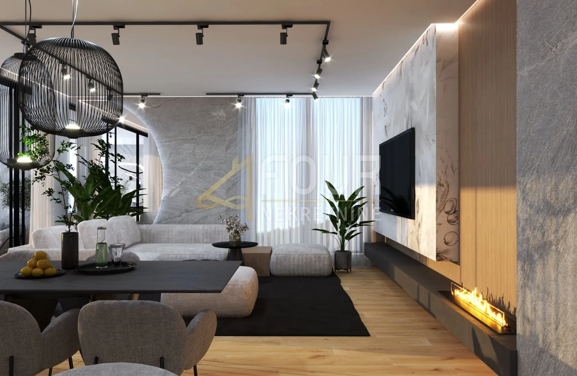 opatija, volosko, luksuzni dvoetažni stan, 109.62m2, 2s+db, terasa, pogled na more - slika 4