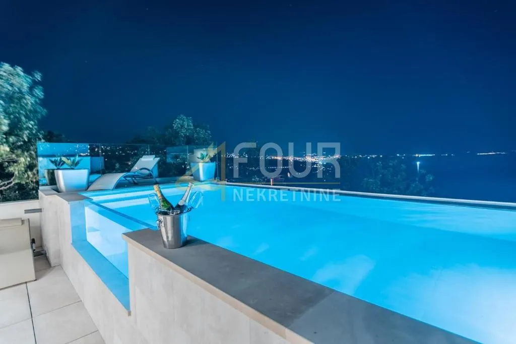 opatija, pobri, moderna luksuzna vila s infinity bazenom i panoramskim pogledom - slika 32