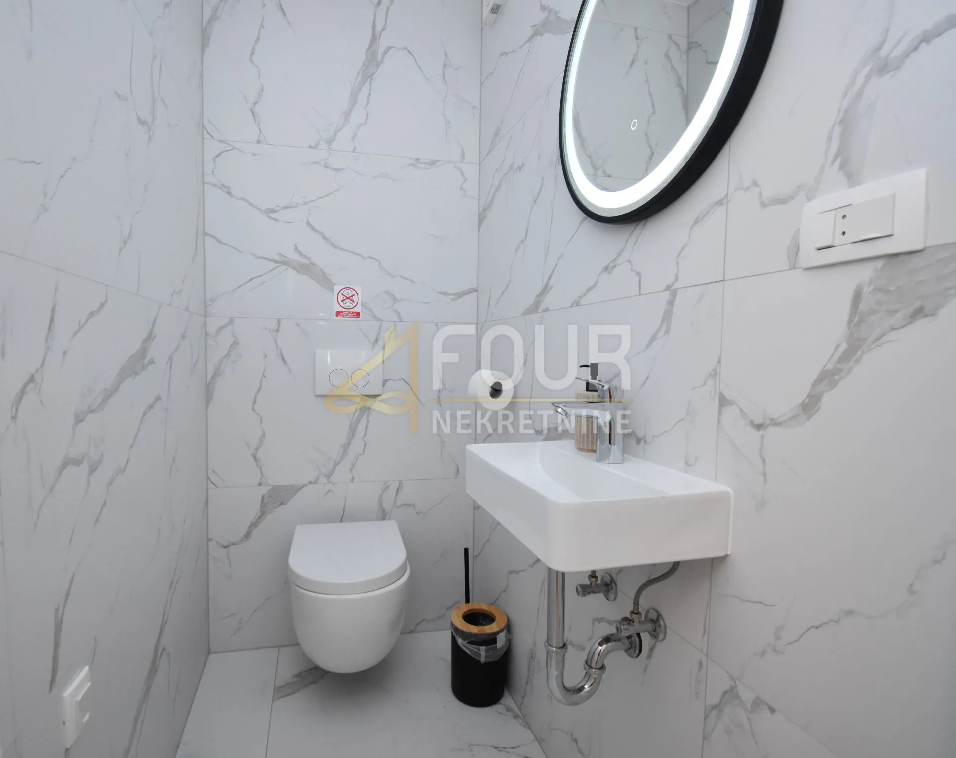 otok krk, malinska, novogradnja, 88.42m2, 3s+db, bazen, okućnica - slika 15