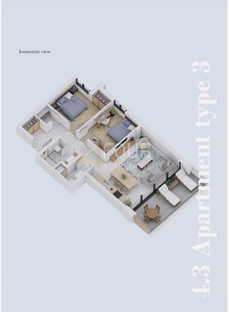 istra, rovinj - okolica, moderna novogradnja, 73.66m2, 2s+db, terasa - slika 16