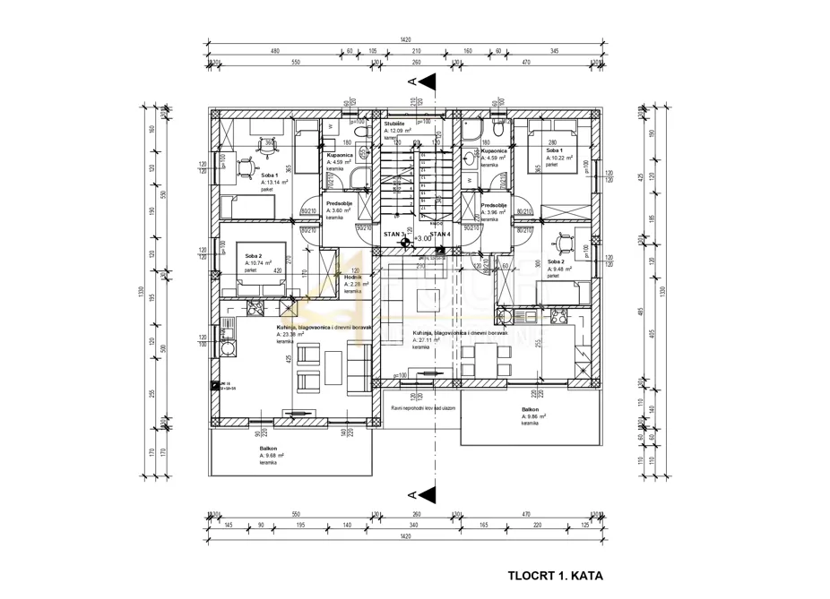 viškovo, novogradnja, 67.41m2, 2s+db, balkon - slika 18