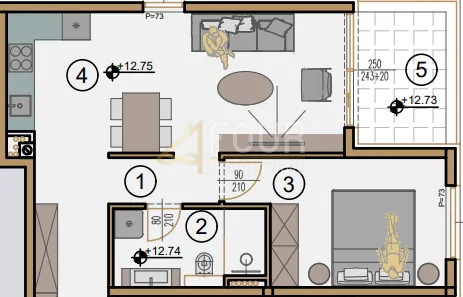 rijeka, srdoči, novogradnja, 1s+db, lođa - slika 4
