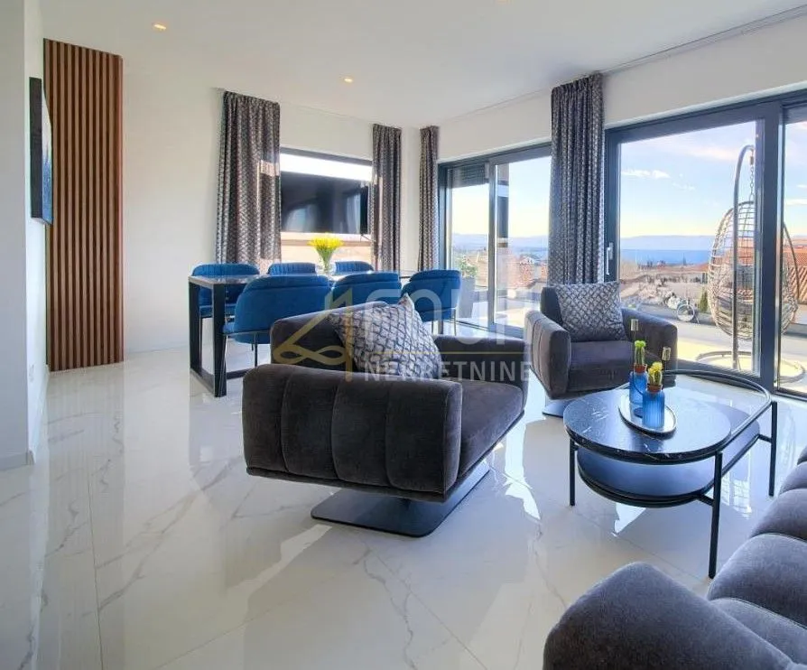 Otok Krk, Malinska, penthouse 95.82m2 - u naravi 2 stana, pogled na more - Malinska, Malinska-Dubašnica