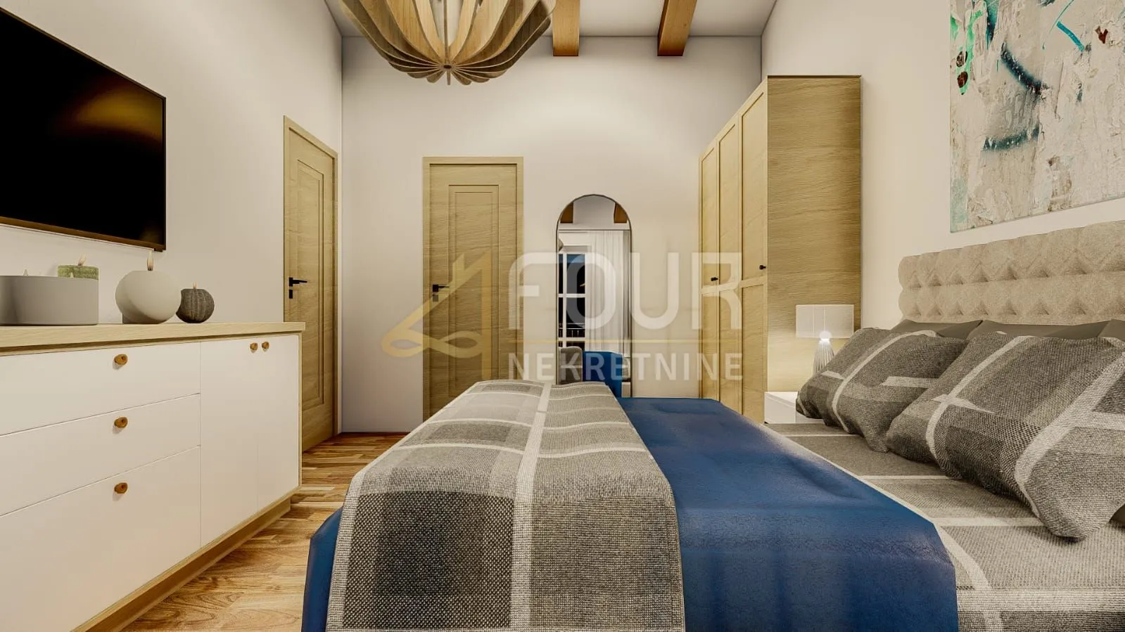 otok krk, malinska okolica, mediteranska vila s bazenom i pogledom na more - slika 15