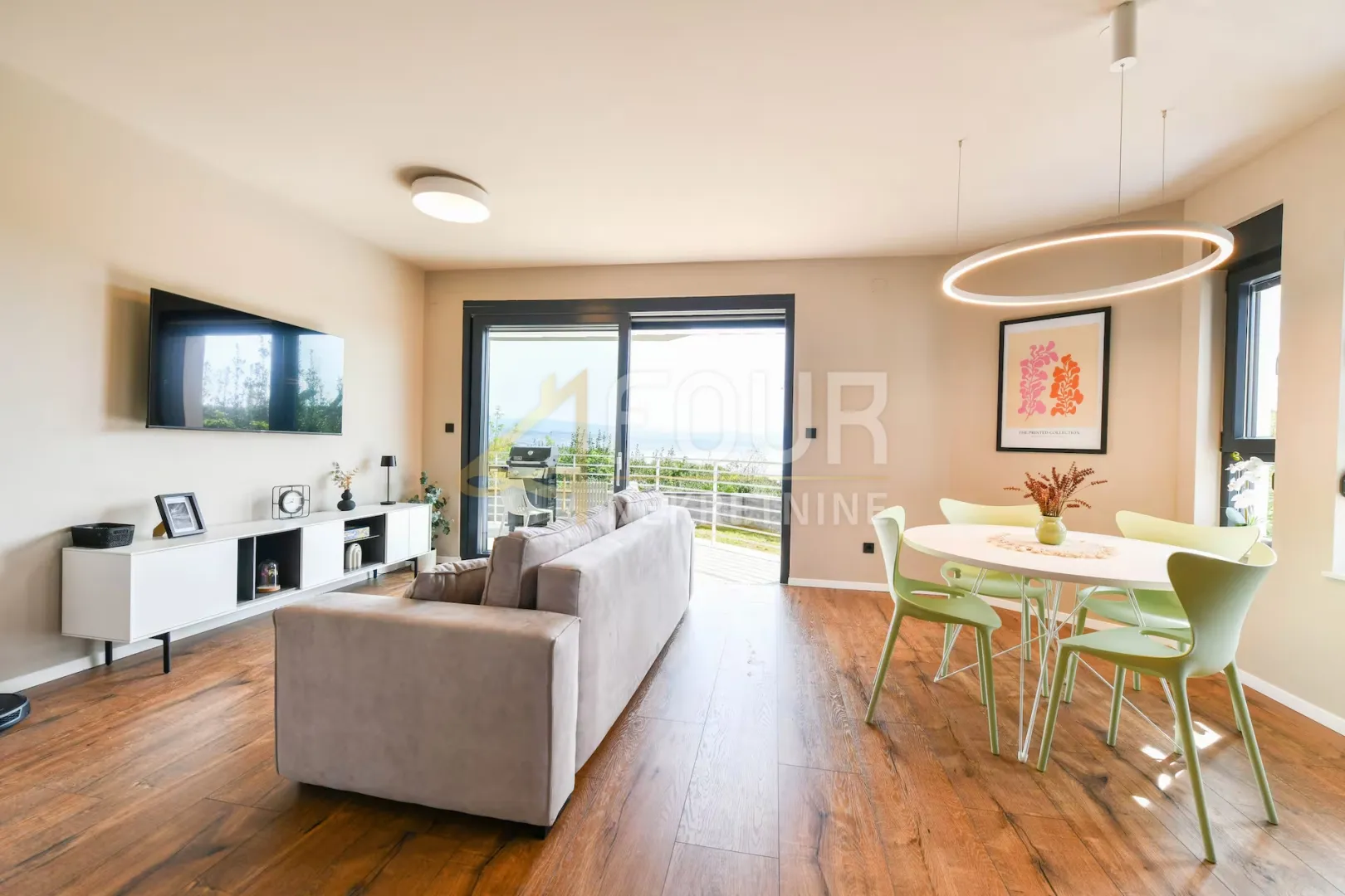 Opatija, Ika - okolica, 65.57m2, moderan stan, 1s+db, pogled na more - Ika, Opatija