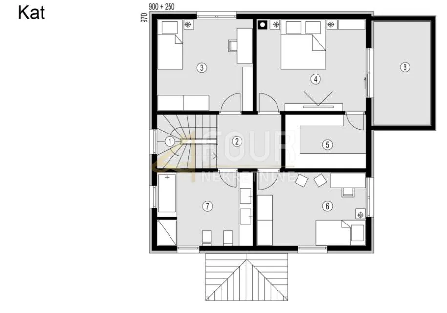 otok krk, vrbnik, kuća s pogledom na more, 152m2, terasa - slika 22