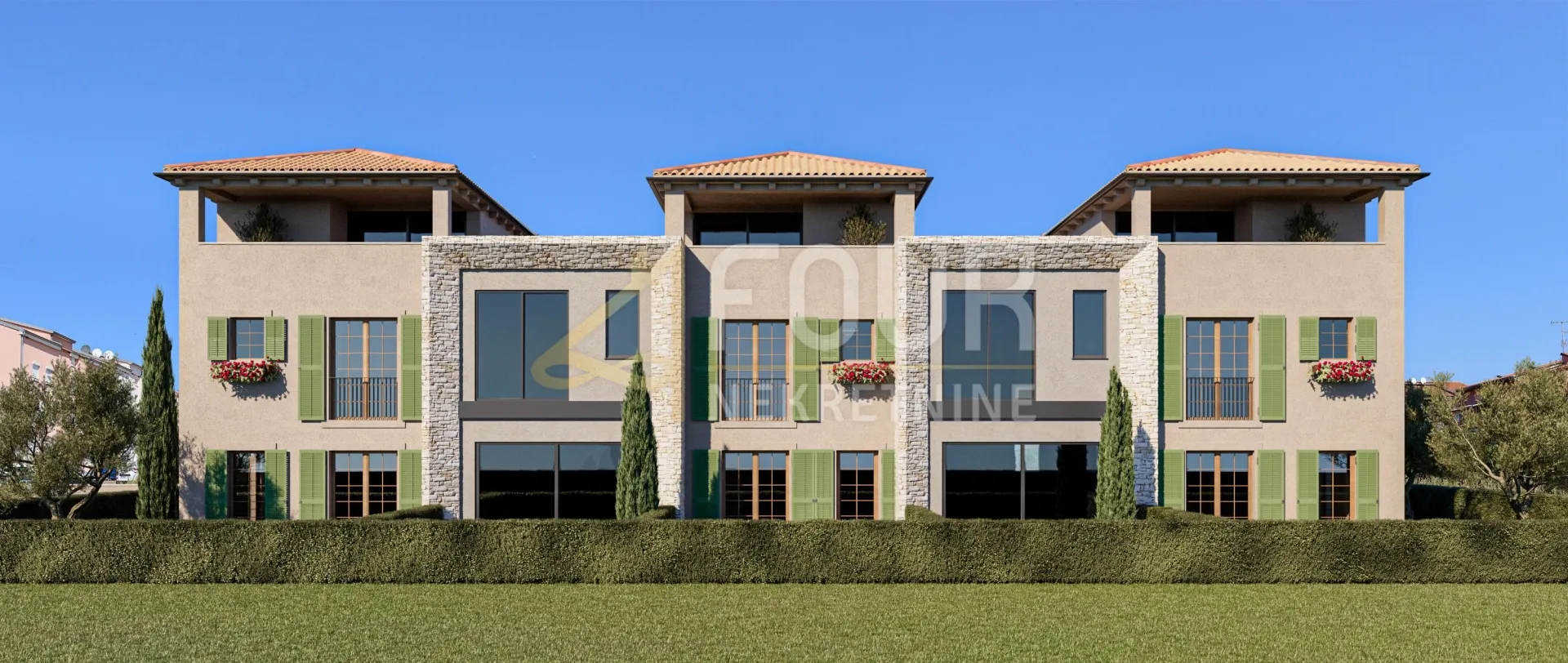 istra, poreč, moderan projekt, kuća u nizu s okućnicom - slika 4