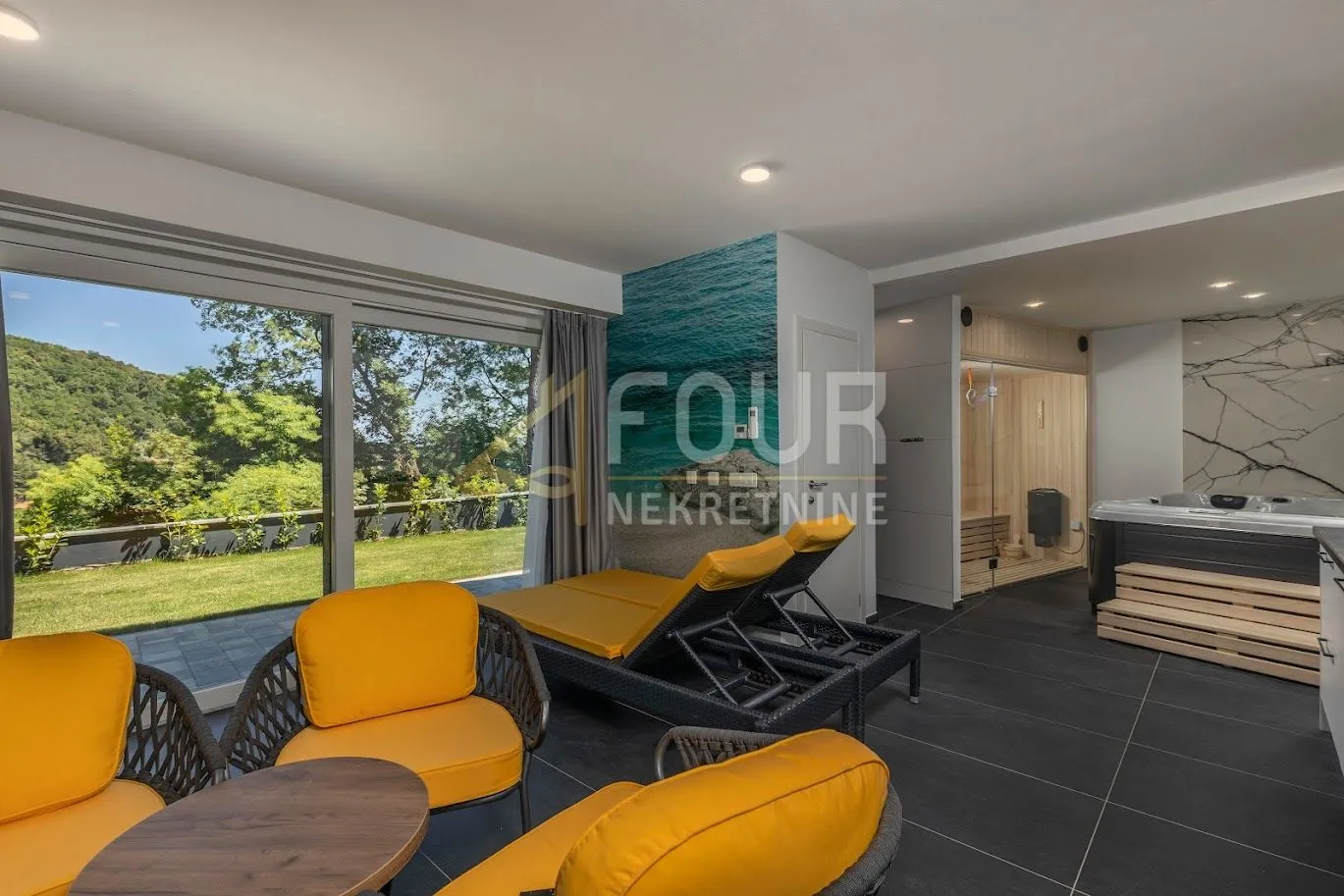 mošćenička draga, luksuzna novogradnja, 430m2, bazen, sauna, prostrana okućnica - slika 19