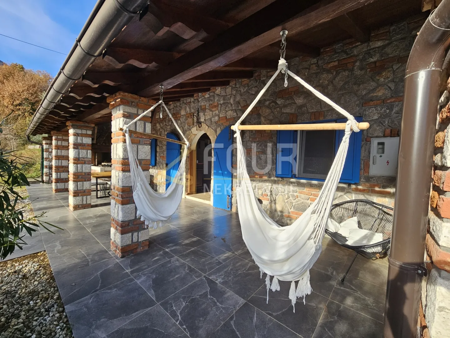 mošćenička draga, novogradnja, kuća s bazenom, pogled na more - slika 2
