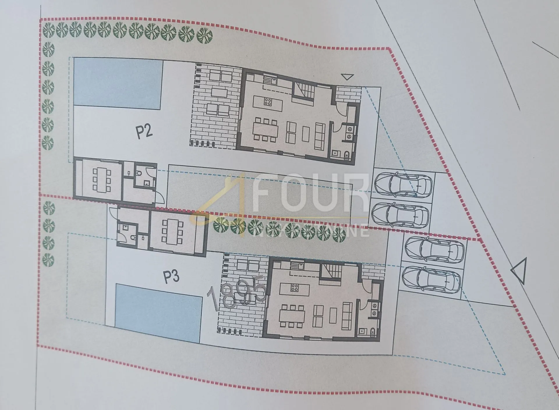 istra, vodnjan - okolica, građevinsko zemljište s projektom kuće s bazenom - slika 7