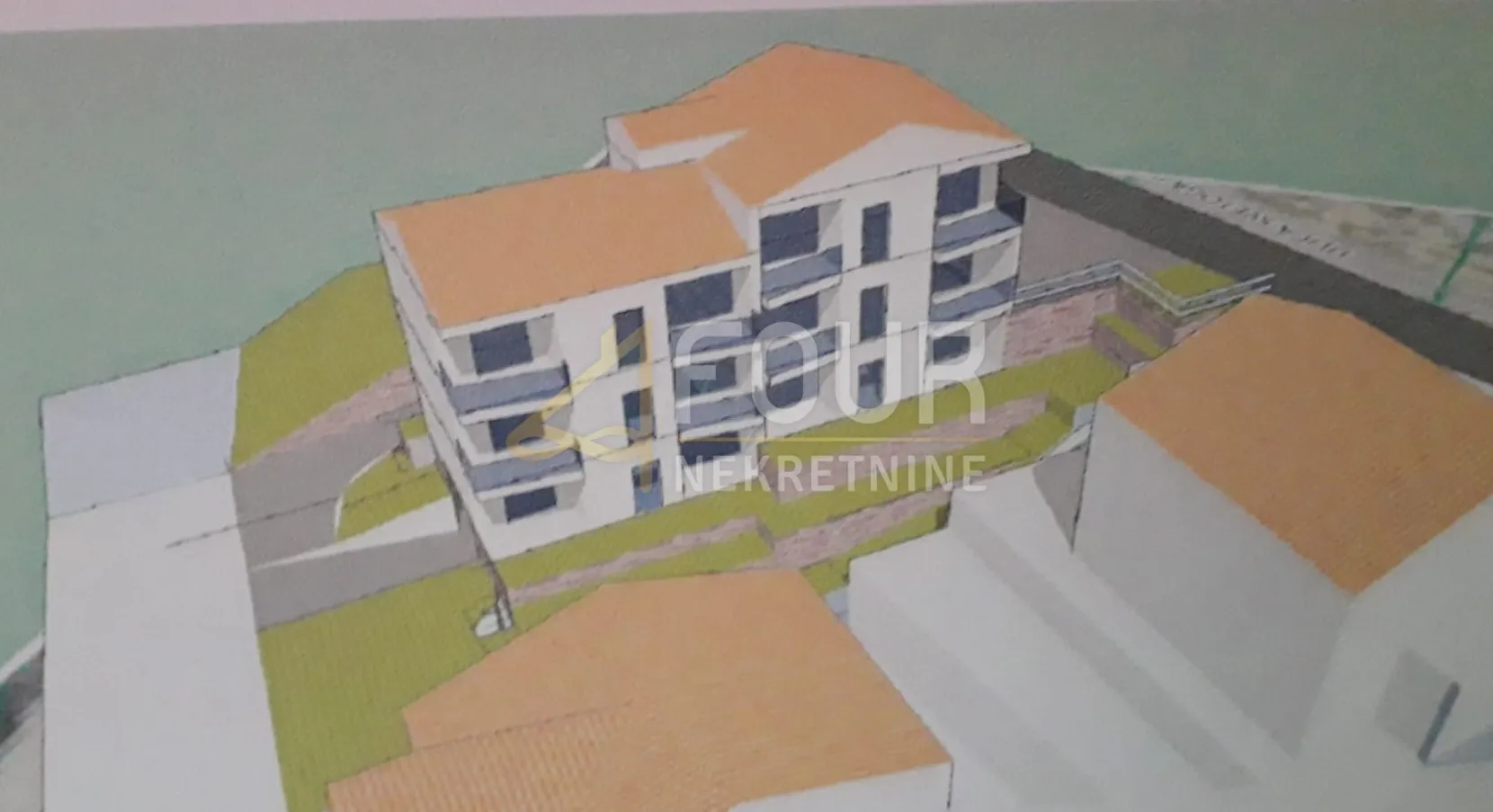 Senj, projekt kuće sa 6 stambenih jedinica i 6 garaža