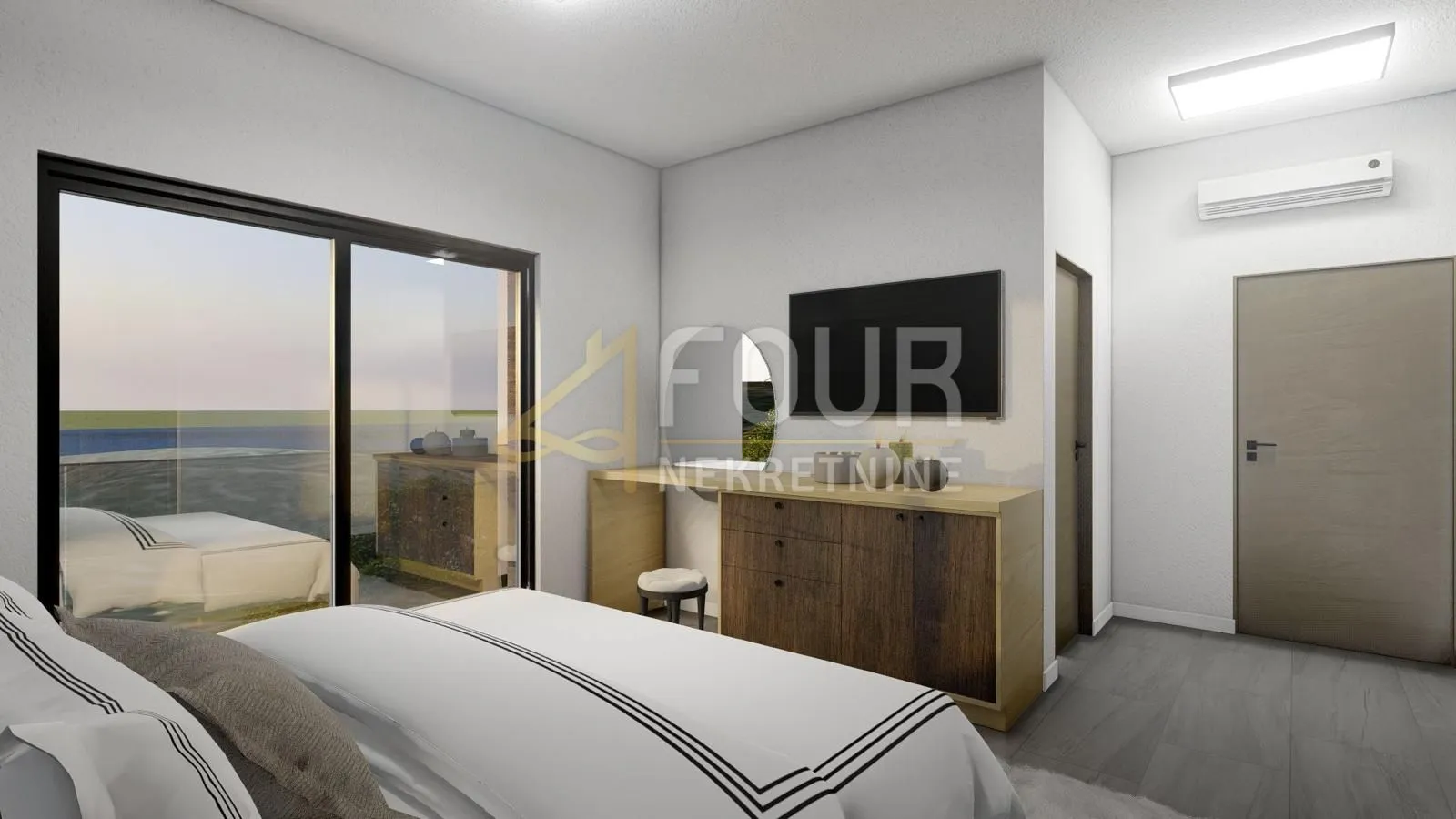 otok krk, vrbnik, novogradnja, 111.30m2, 2s+db, terasa, okućnica i bazen - slika 8