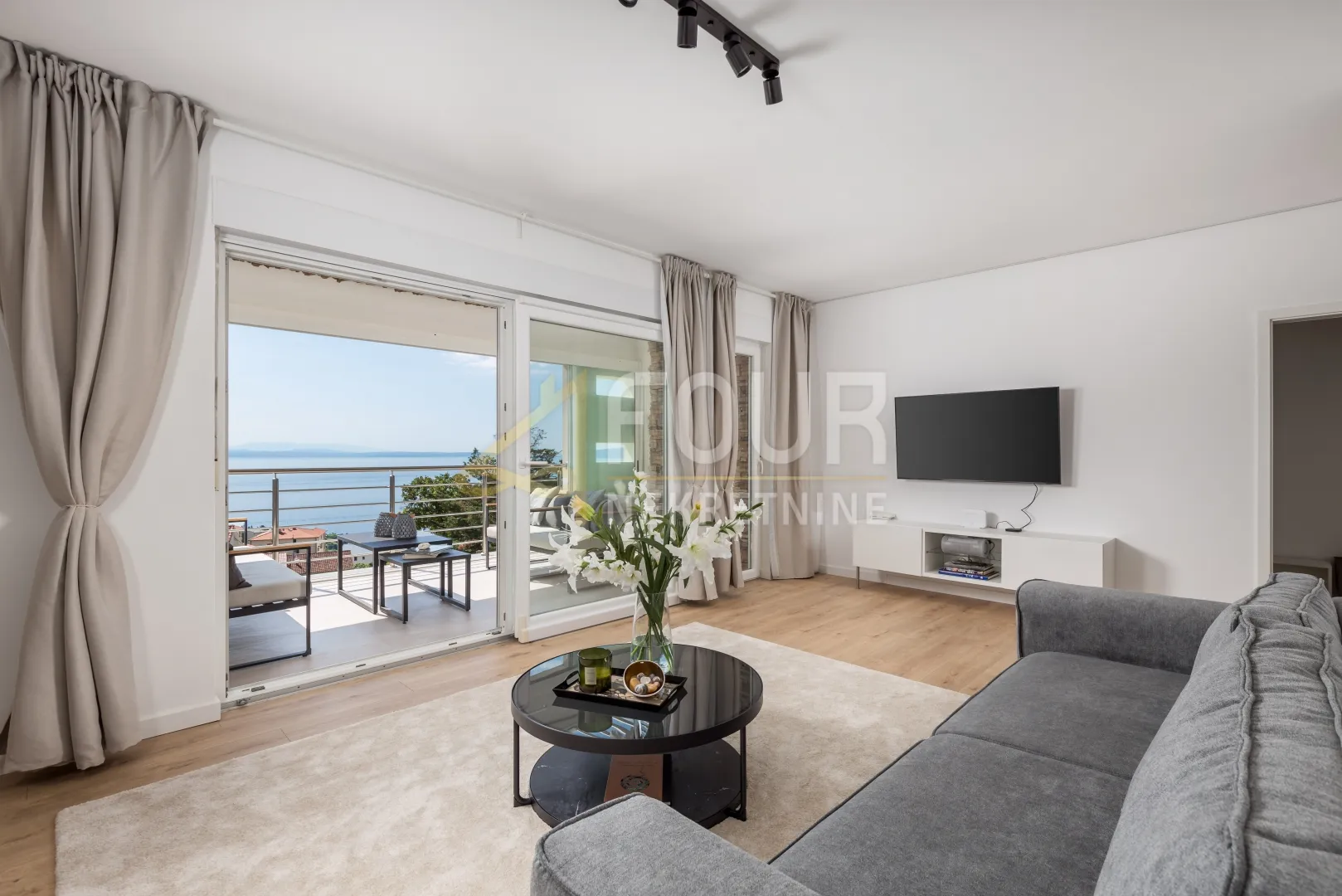 opatija, ičići, 2s+db, 121.70m2, lođa, pogled na more - slika 4