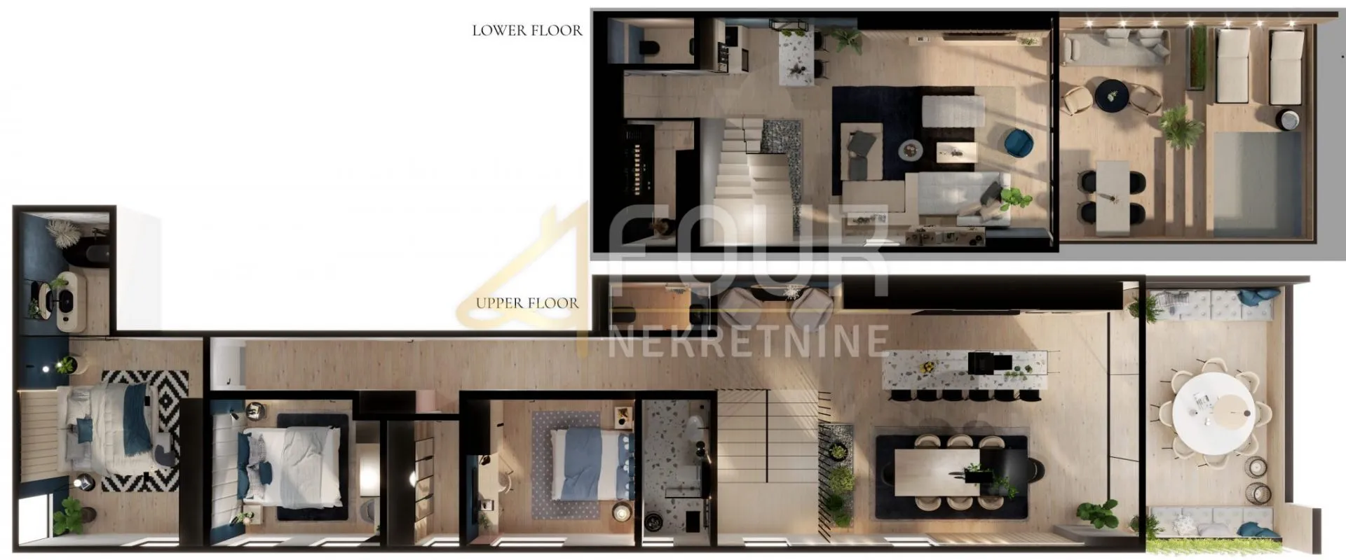 opatija, volosko, luksuzan dvoetažni stan, 156.35m2, 3s+db, pogled na more - slika 10