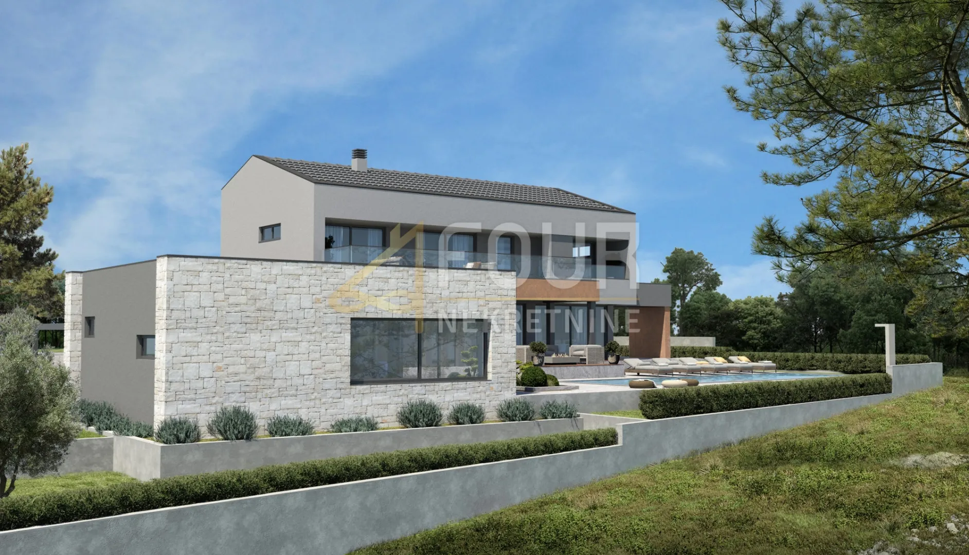 istra, labin, zemljište 1.031m2 s građ. dozvolom za kuću s bazenom! - slika 4