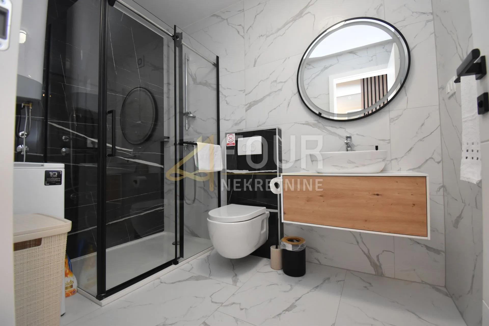 otok krk, malinska, novogradnja, 88.42m2, 3s+db, bazen, okućnica - slika 13
