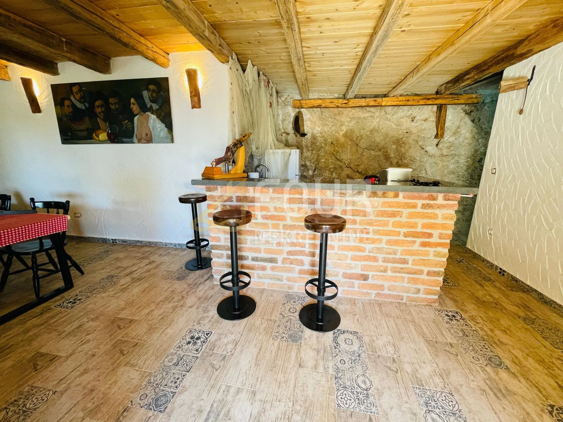 mošćenička draga, novogradnja, kuća s bazenom, pogled na more - slika 43