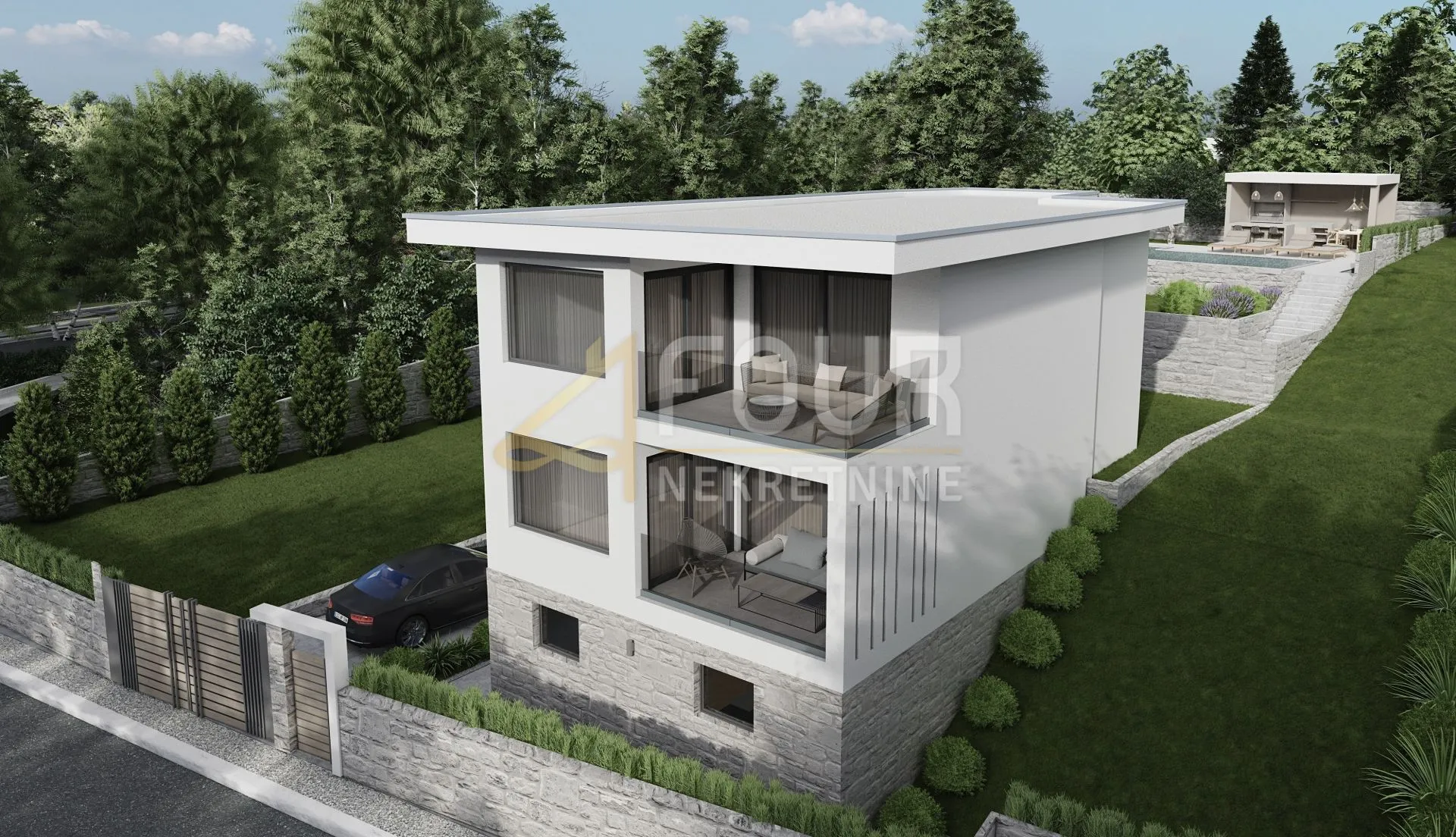 kostrena, zemljište 898m2 s građevinskom dozvolom - slika 2