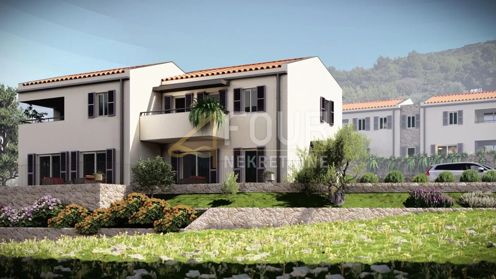 Otok Cres, Cres, moderna novogradnja, 132.55m2, 3s+db, terasa