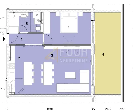 opatija, volosko, luksuzni stan, 82.84m2, 1s+db, lođa, pogled na more - slika 8