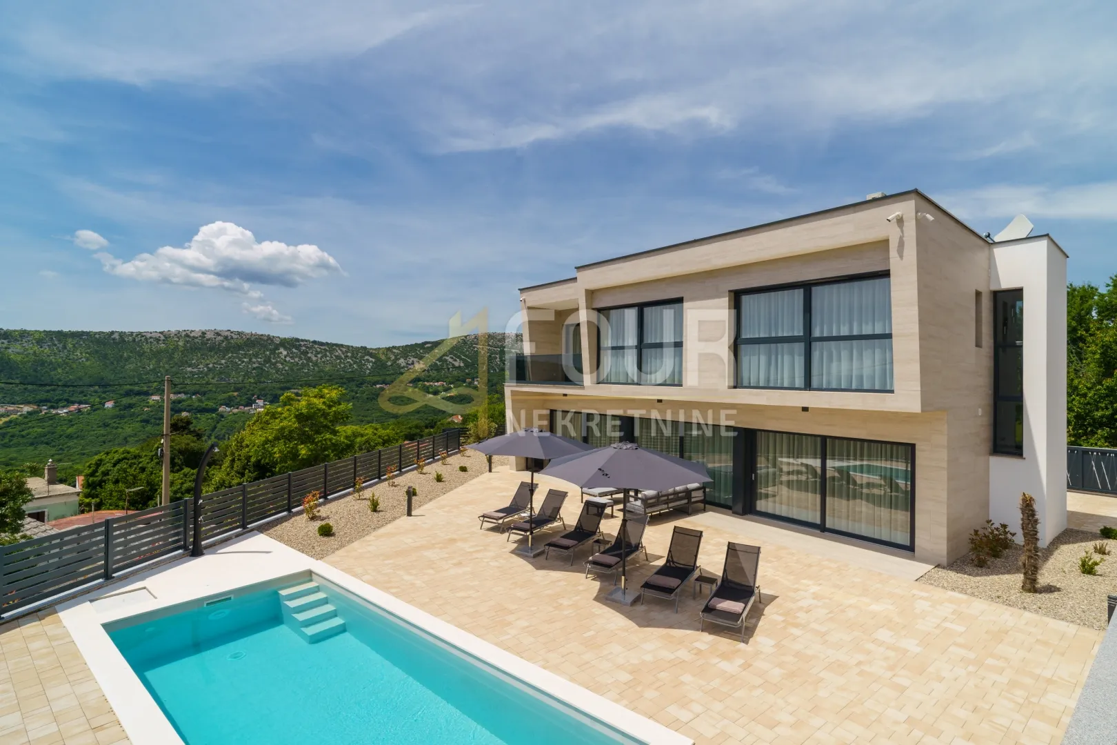Bribir, novogradnja, moderna vila s bazenom - Bribir, Vinodolska općina
