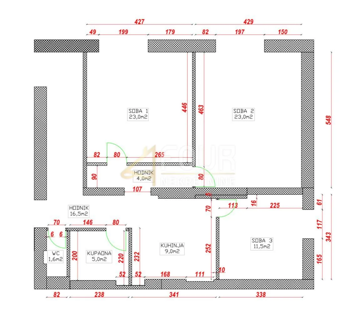 rijeka, vojak, 97m2, 3skl, balkon - slika 29