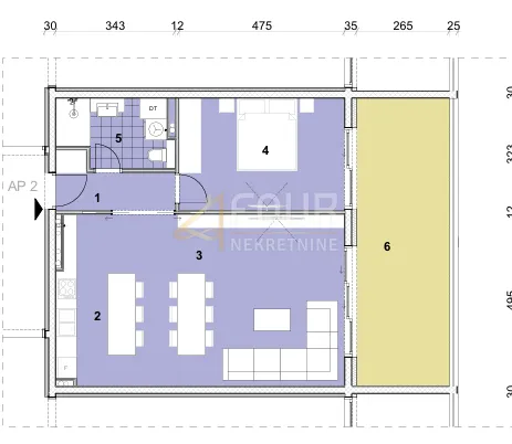 opatija, volosko, luksuzni stan, 82.83m2, 1s+db, terasa, pogled na more - slika 10