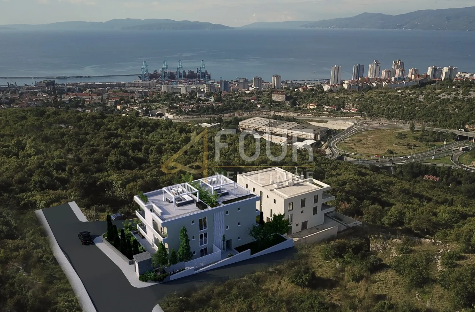 rijeka, donja drenova, novogradnja, 3s+db, terasa + krovna terasa - slika 11