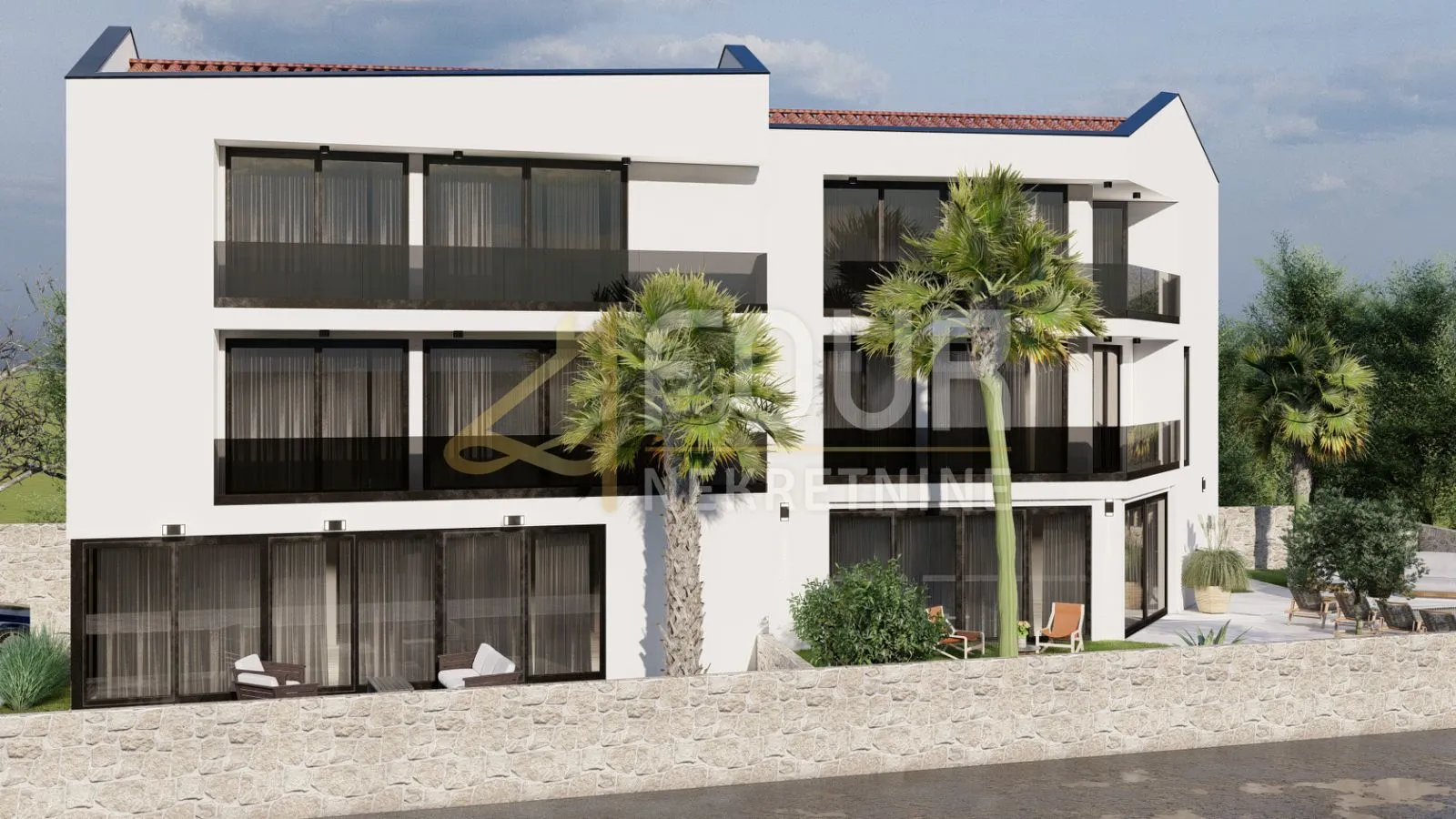 otok krk, soline, novogradnja, penthouse, 2 terase, pogled - slika 4